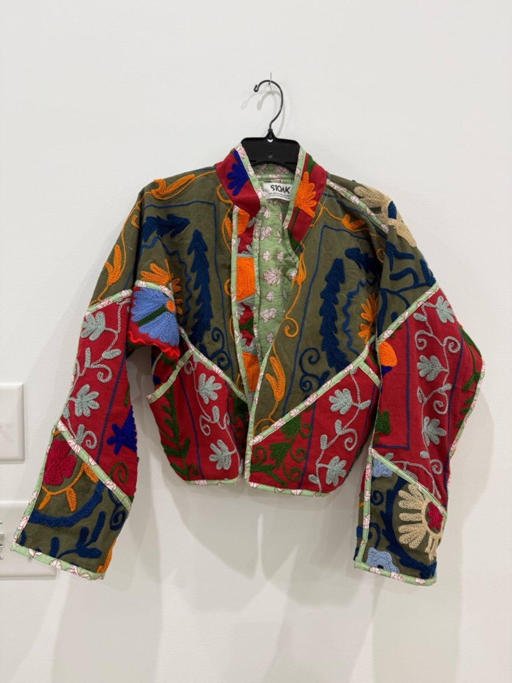Embroidered Cropped Suzani Jacket